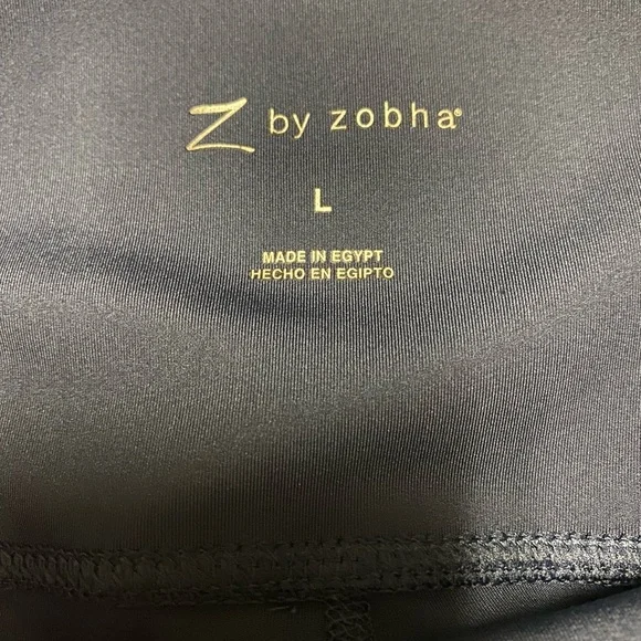Z by Zobha Women’s Shine High Waisted Leggings Size L Athletic Navy Sparkle - Picture 5 of 14